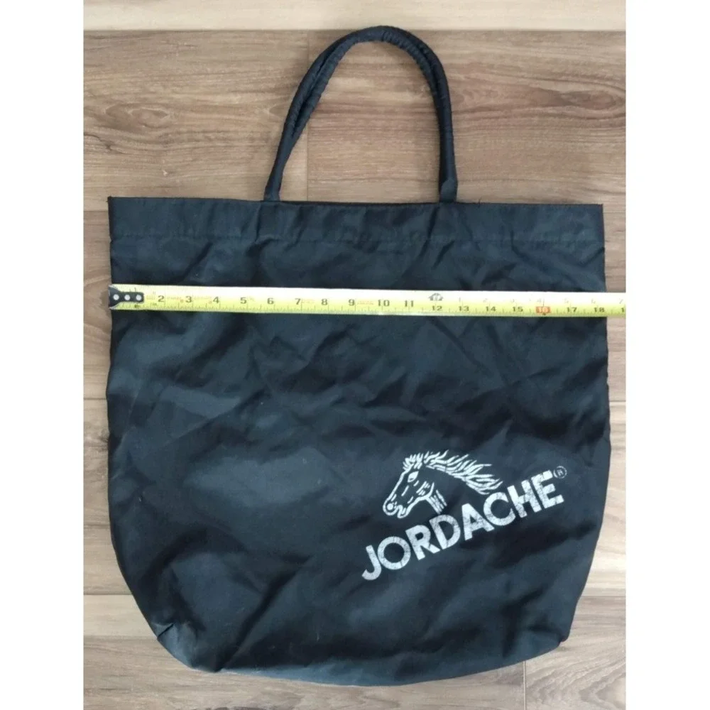 V I N T A G E Jordache Nylon Tote Bag 1980's Snap Top Monochrome Mall Retro Prep